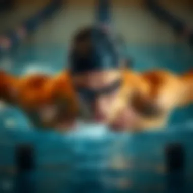 A swimmer demonstrating proper technique, focusing on physical fitness.